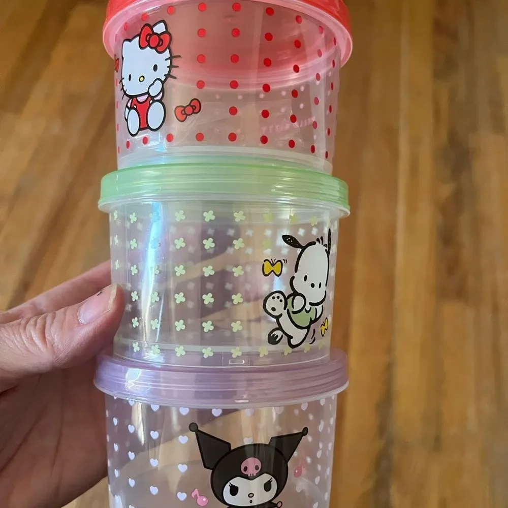 Hello Kitty & Sanrio Stackable Plastic Containers - 3 - Picture 3 of 7